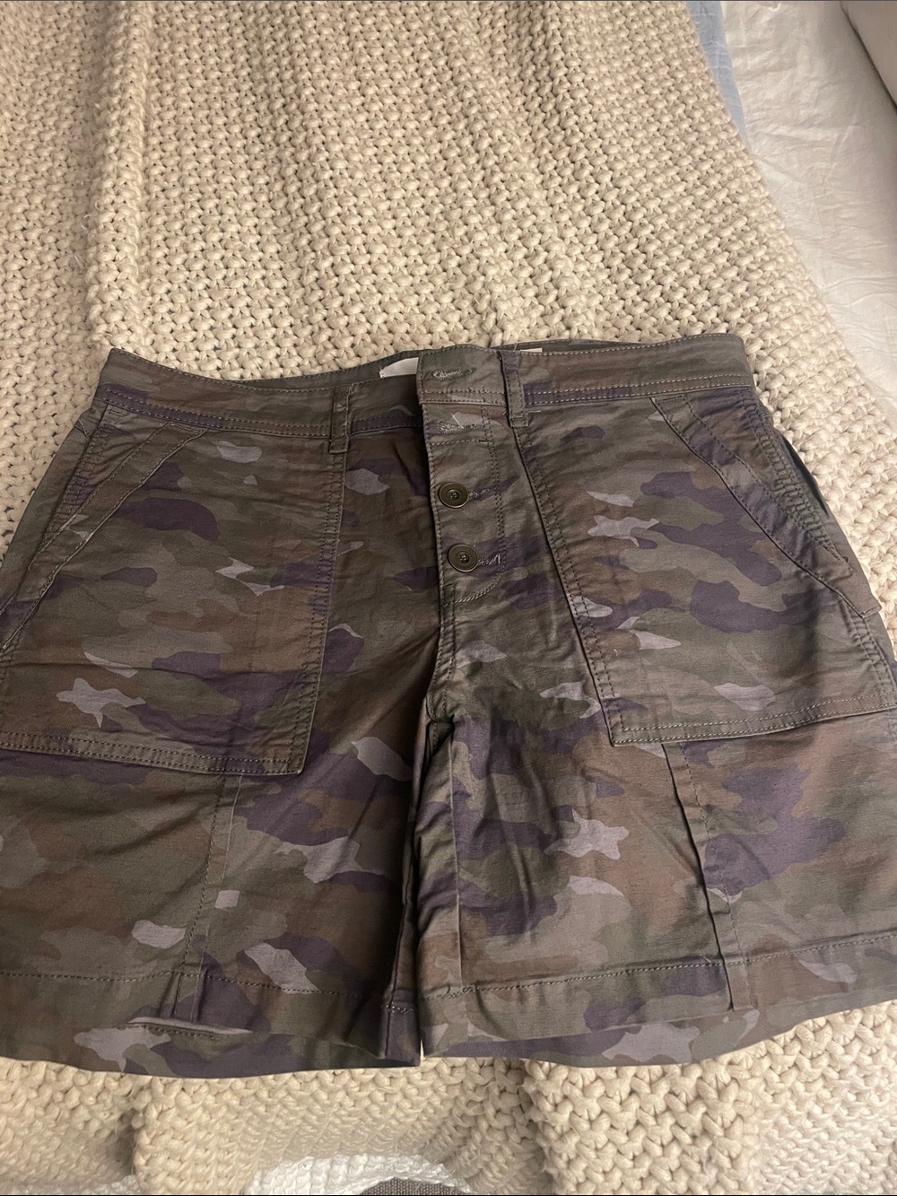 Anthropologie The Wanderer Olive Green Camo Shorts
